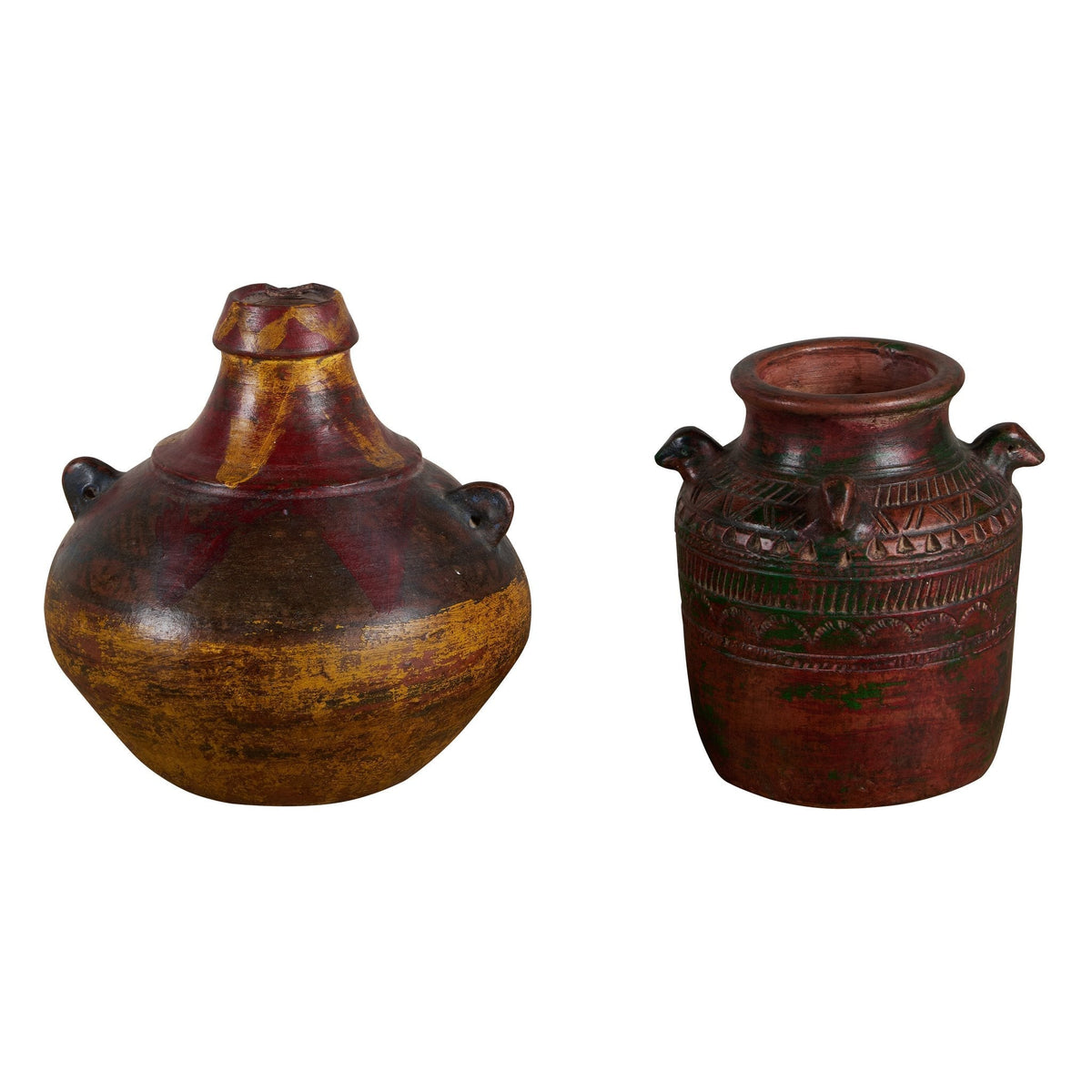 Crimson Clay Tribal Vessel by Studio Vastu