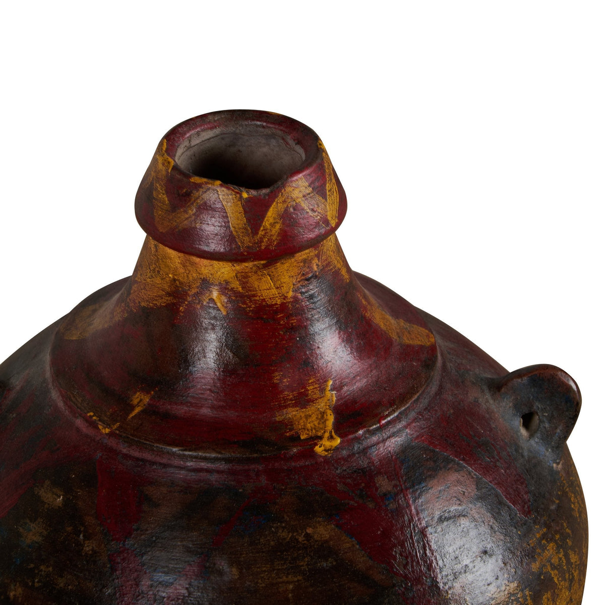 Crimson Clay Tribal Vessel by Studio Vastu