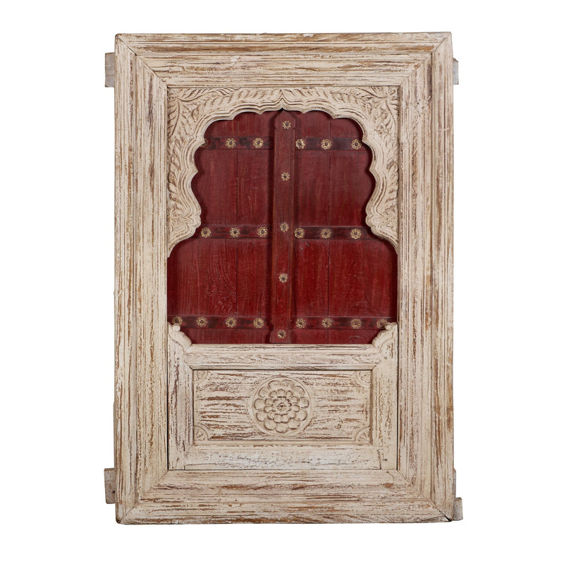 Crimson Shutter Vintage Jharokha Window by Studio Vastu
