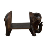 Elephant Brass-Fitted Wood Book Stand by Studio Vastu