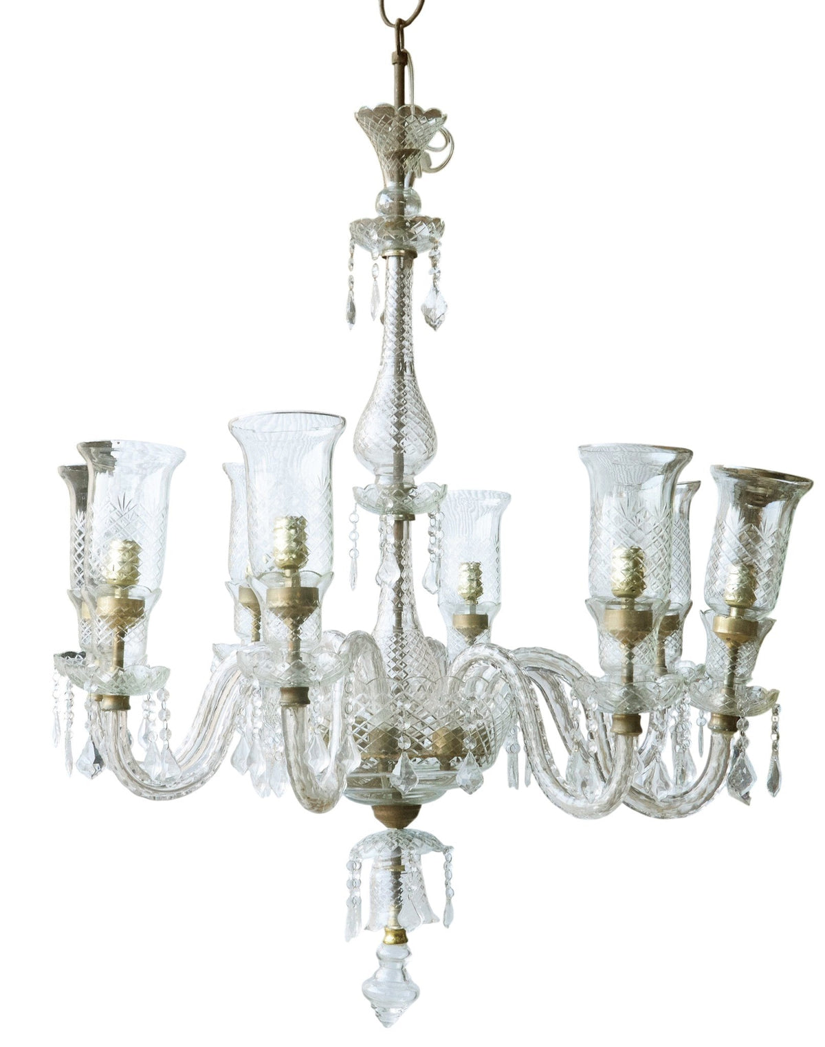 Etched Glass Haveli Chandelier by Studio Vastu