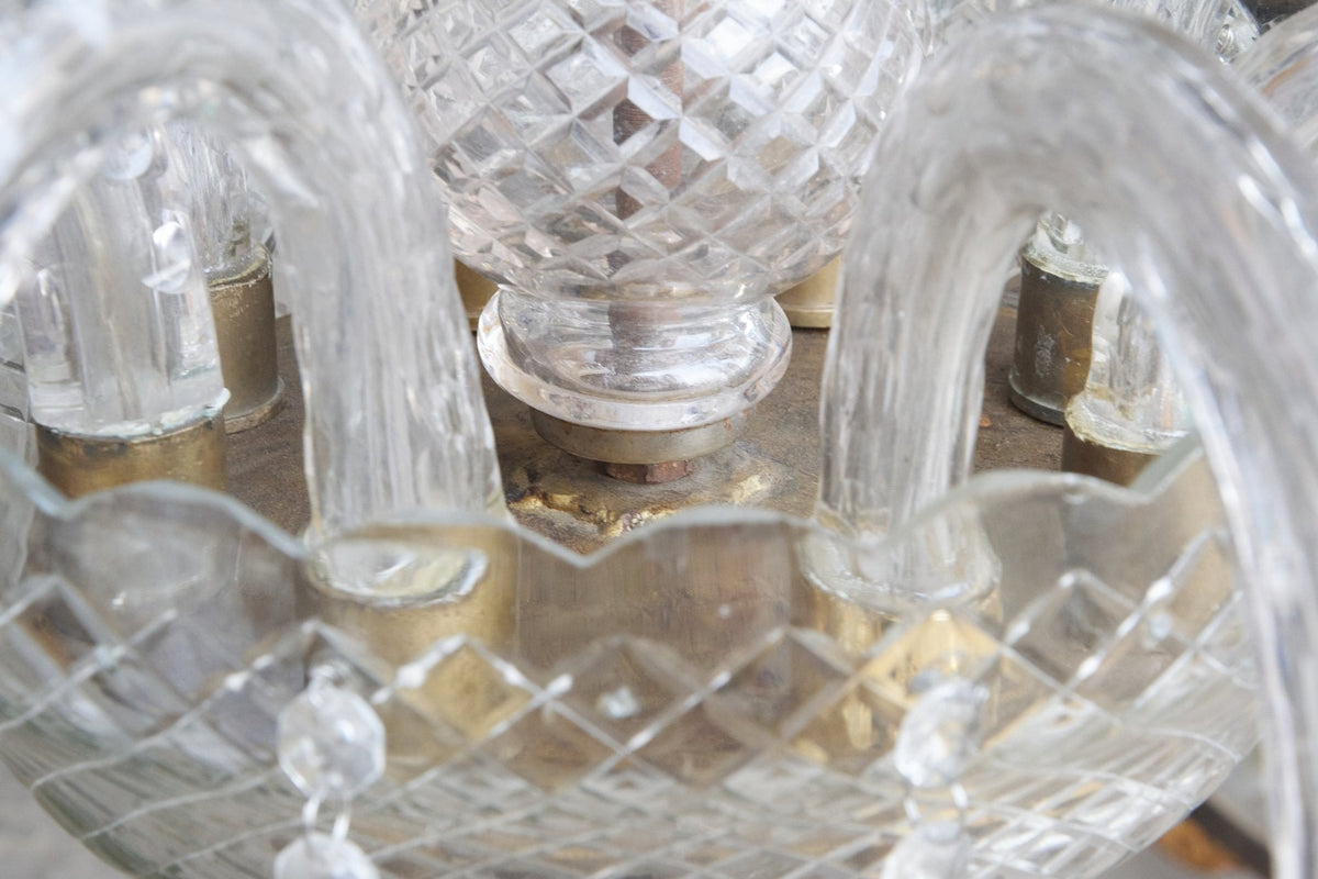 Etched Glass Haveli Chandelier by Studio Vastu