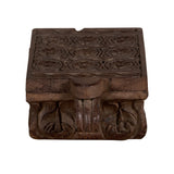 Floral Carved Wooden Spice Box by Studio Vastu