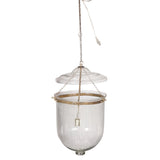 Fluted Glass and Brass Bell Pendant Light by Studio Vastu