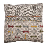 Geometric Tasseled Cotton Cushion Cover by Studio Vastu