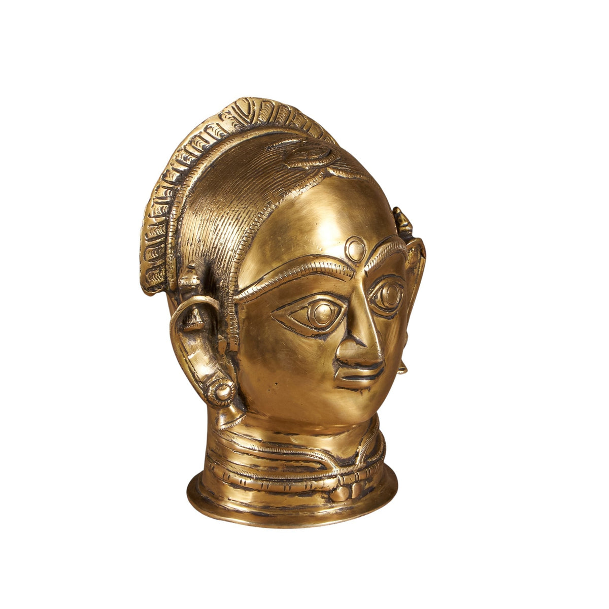 Goddess Gauri Brass Bust by Studio Vastu