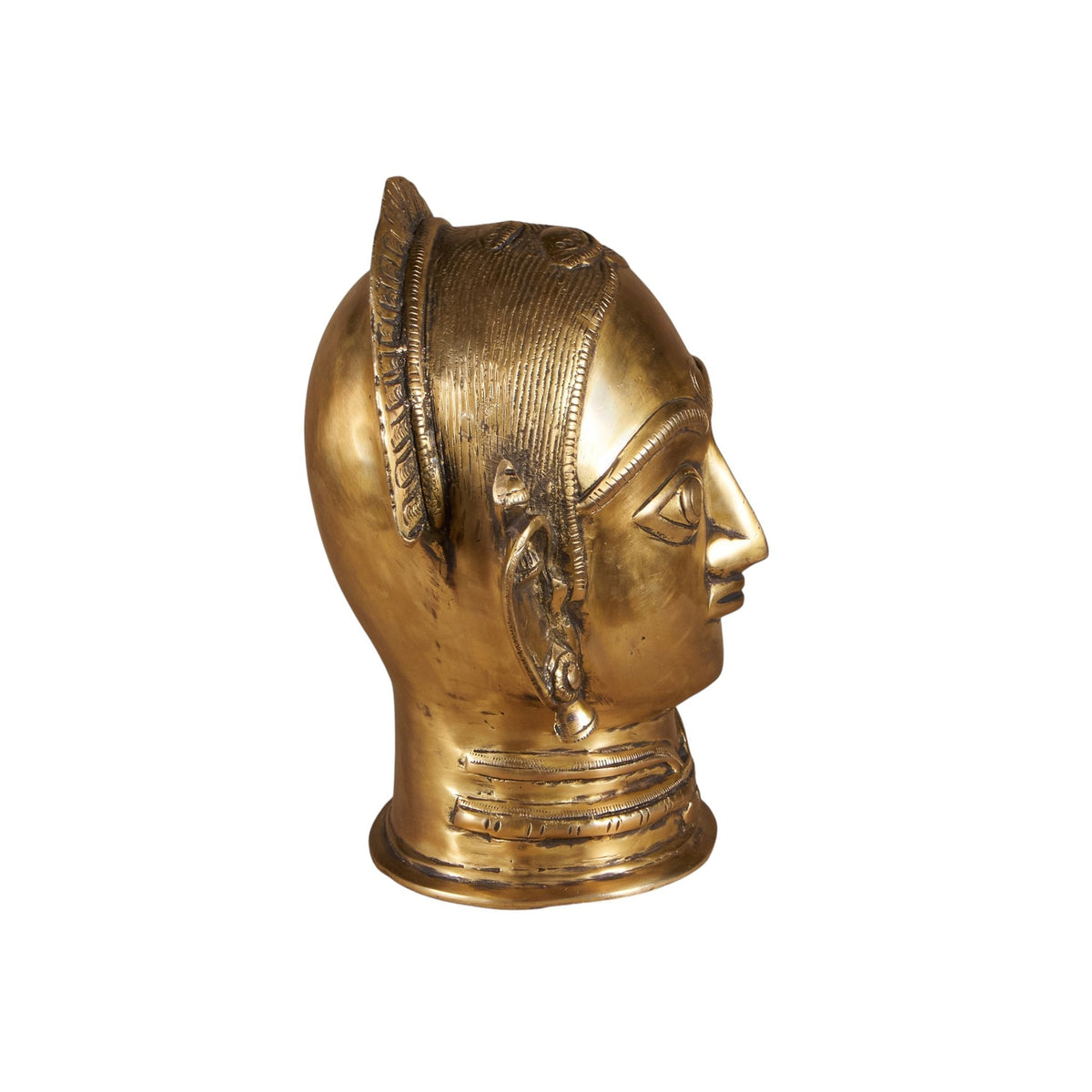 Goddess Gauri Brass Bust by Studio Vastu
