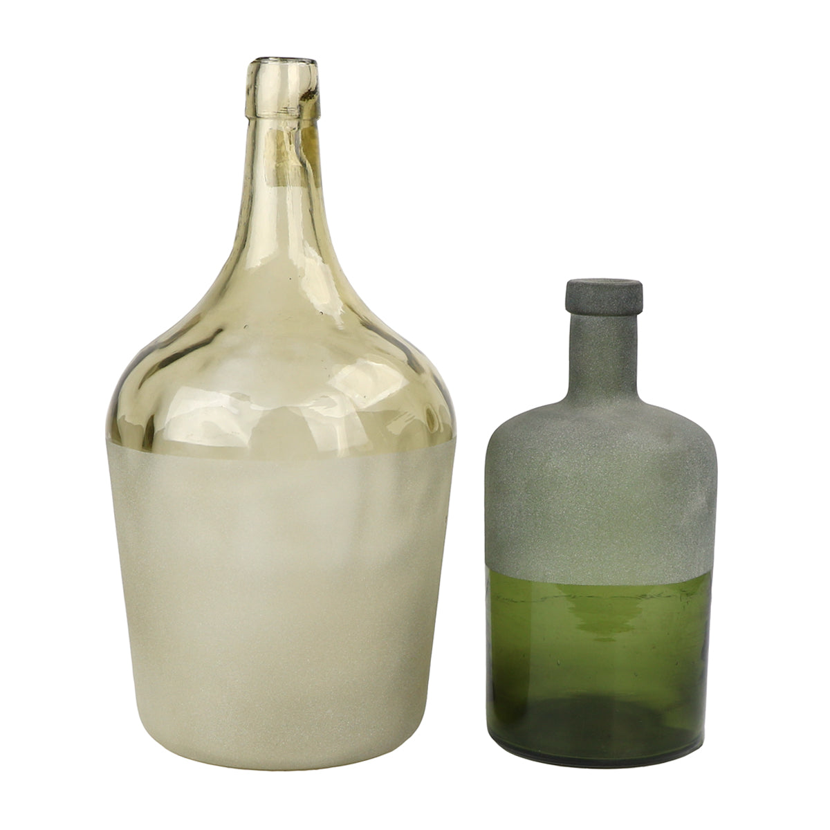 Half Frost Glass Demijohn Bottle by Studio Vastu