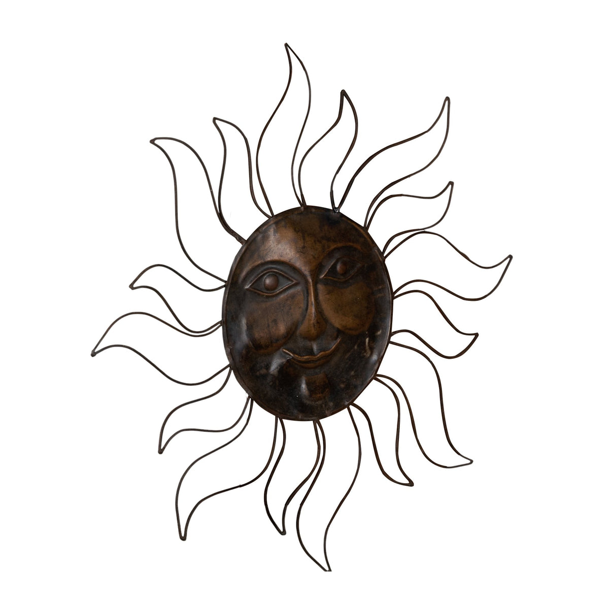 Hammered Brass Sunburst Wall Art by Studio Vastu
