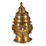 Hand-Cast Brass Mukhalingam Deity Bust by Studio Vastu