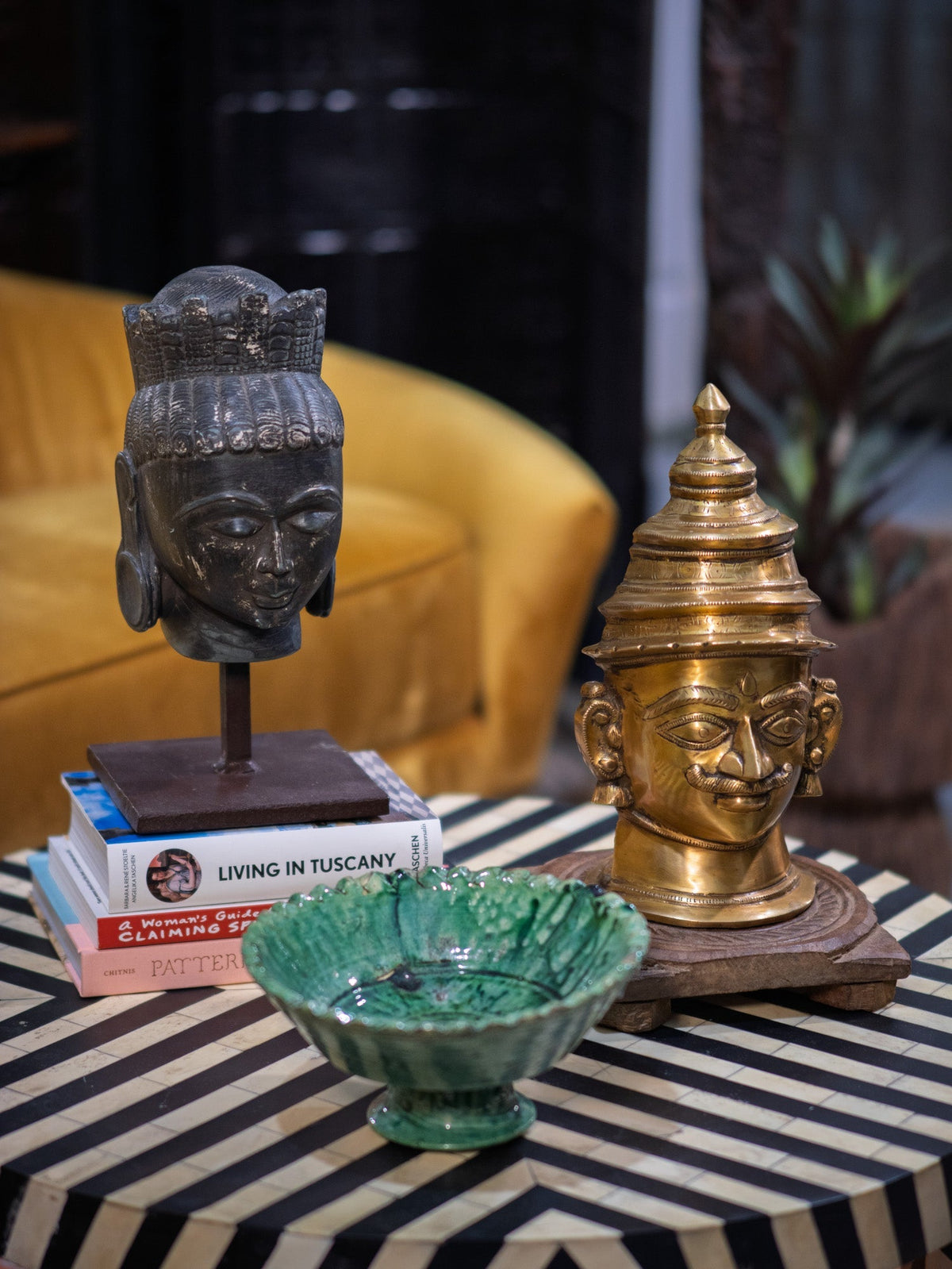 Hand-Cast Brass Mukhalingam Deity Bust by Studio Vastu