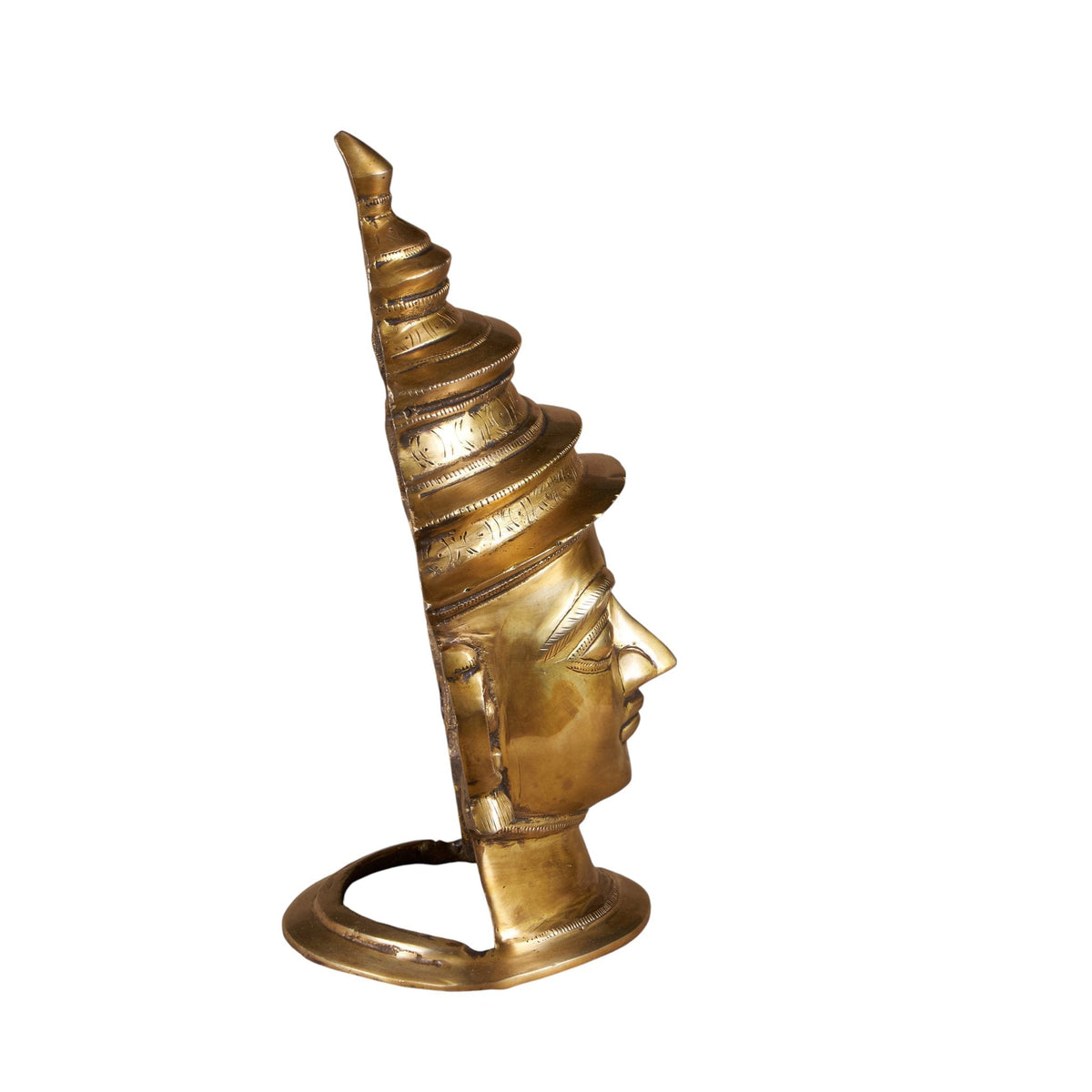 Hand-Cast Brass Mukhalingam Deity Bust by Studio Vastu