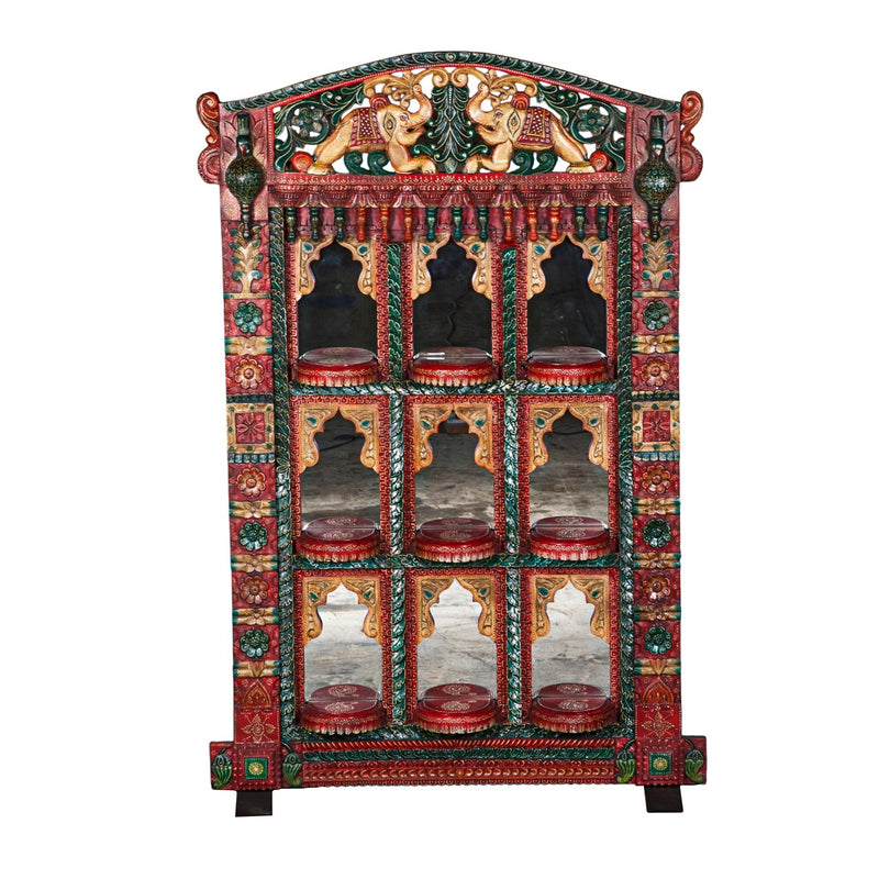Hand-Painted Elephant Jharokha Mirror by Studio Vastu