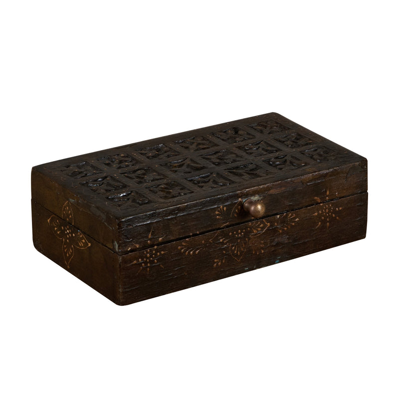 Hand-Painted Floral Keepsake Box by Studio Vastu