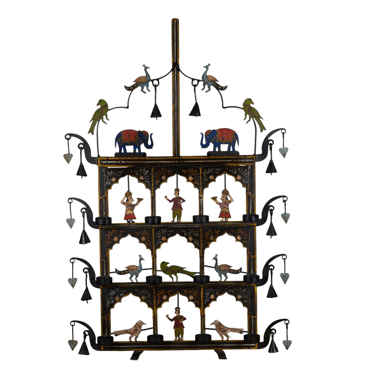 Hand-Painted Iron Jharokha-Style Accent Toran by Studio Vastu