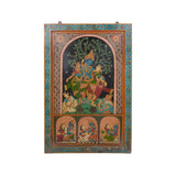 Hand-Painted Krishna and Gopis Wall Panel by Studio Vastu