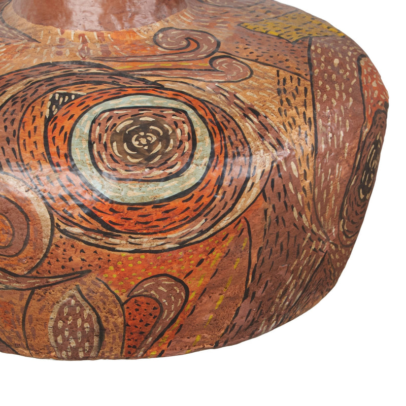Hand-Painted Paper Mache Pendant Light by Studio Vastu