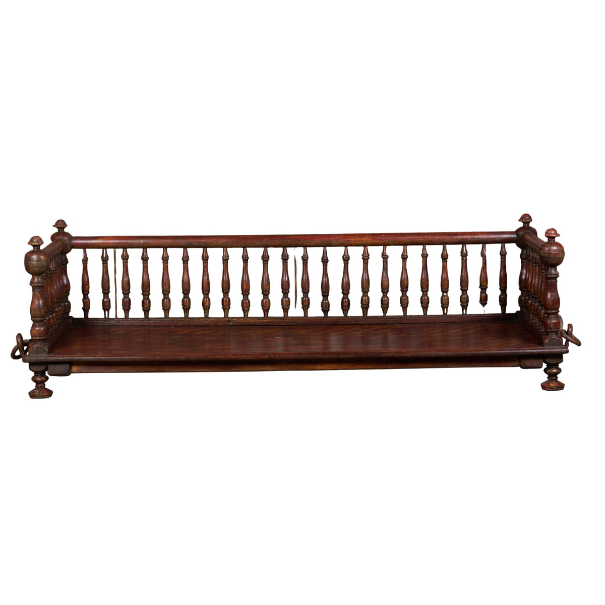 Hand-Turned Teak Indian Jhula Swing by Studio Vastu