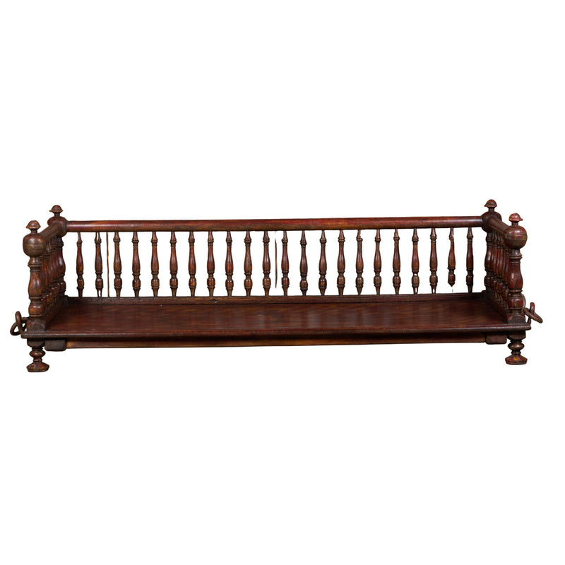 Hand-Turned Teak Indian Jhula Swing by Studio Vastu