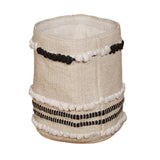 Handwoven Tufted Cotton Storage Basket by Studio Vastu