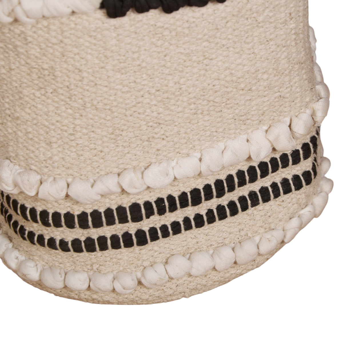 Handwoven Tufted Cotton Storage Basket by Studio Vastu