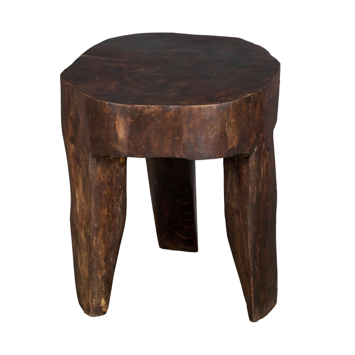 Hardwood Primitive Bajot Stool by Studio Vastu