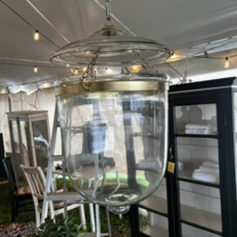 Large Clear Glass Lantern Light by Studio Vastu