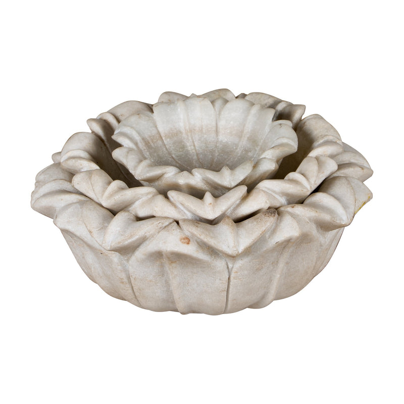 Lotus Marble Bowls Set of 3 by Studio Vastu