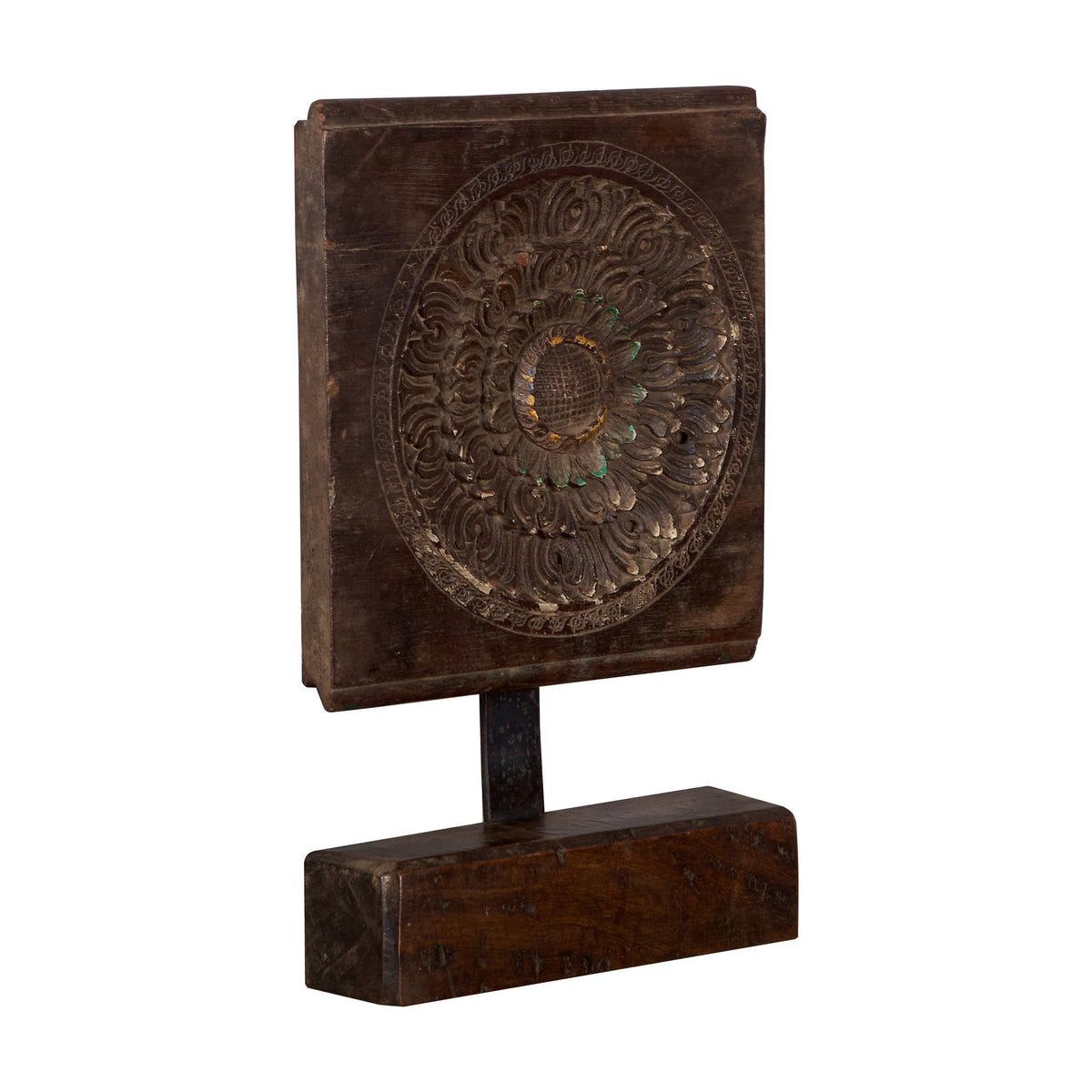 Mandala Rosette Wooden Fragment by Studio Vastu