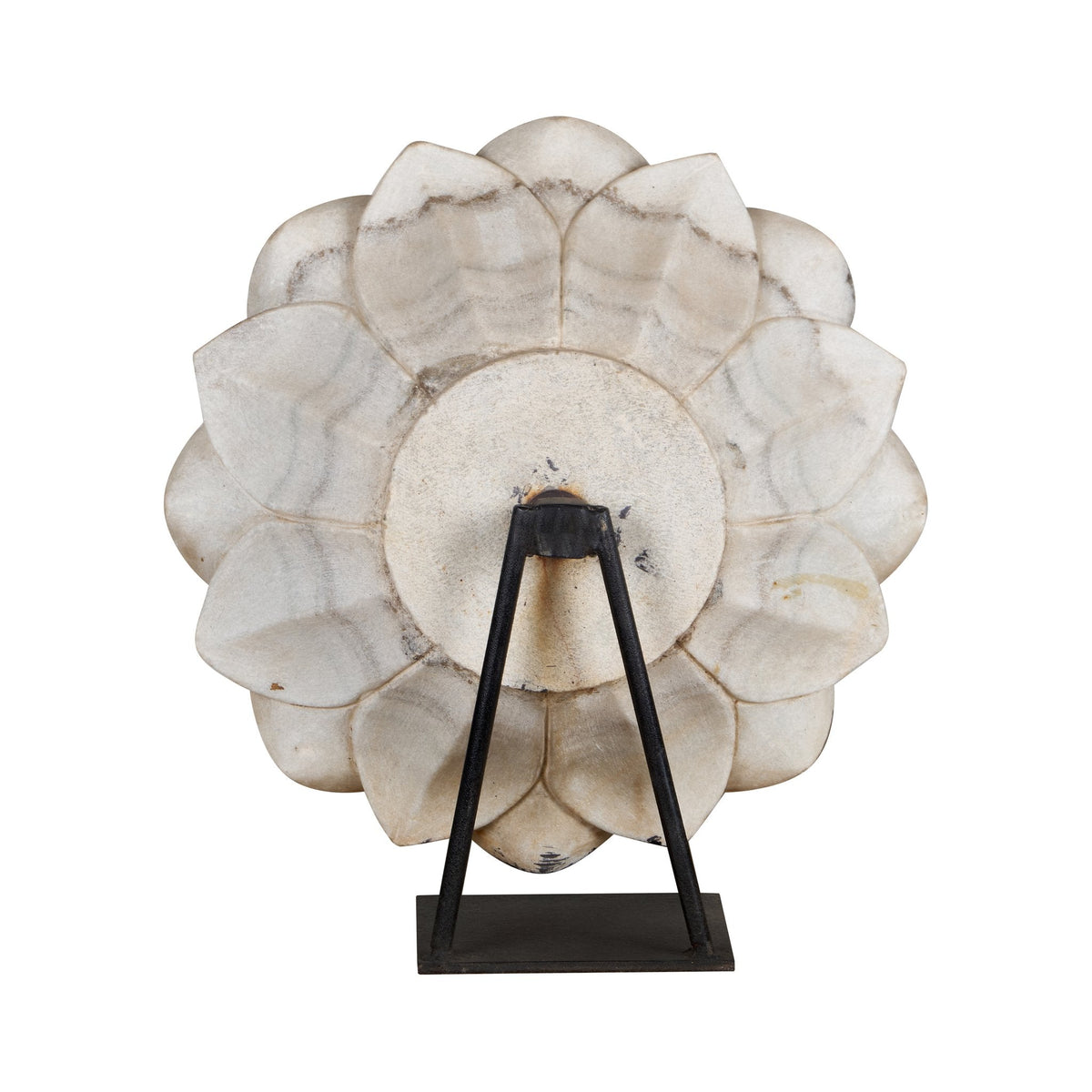 Marble Lotus Medallion Sculpture by Studio Vastu