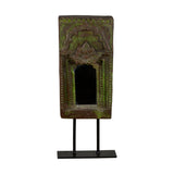 Moss Green Vintage Jharokha-Style Accent Mirrored Accent Set by Studio Vastu