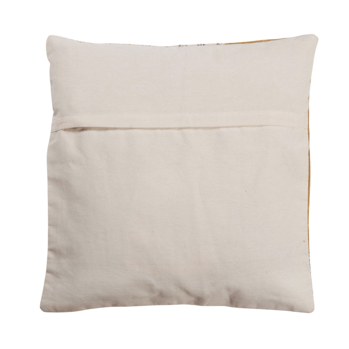 Mustard and Cream Block Print Cotton Pillowcase by Studio Vastu