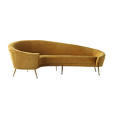 Mustard Yellow Velvet Conrad Lounge Sofa by Studio Vastu