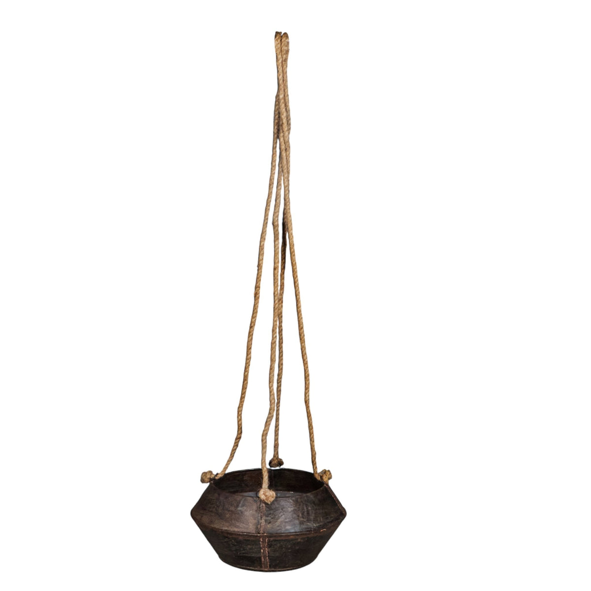 Patinated Iron Hanging Planter by Studio Vastu