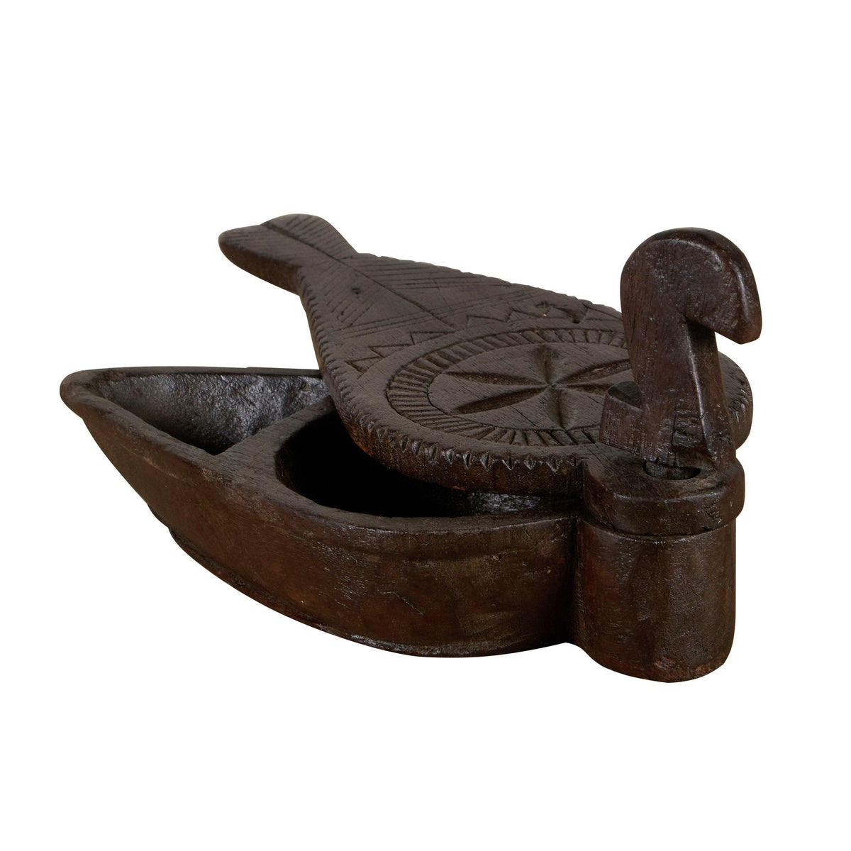 Peacock Motif Timber Tika Box by Studio Vastu