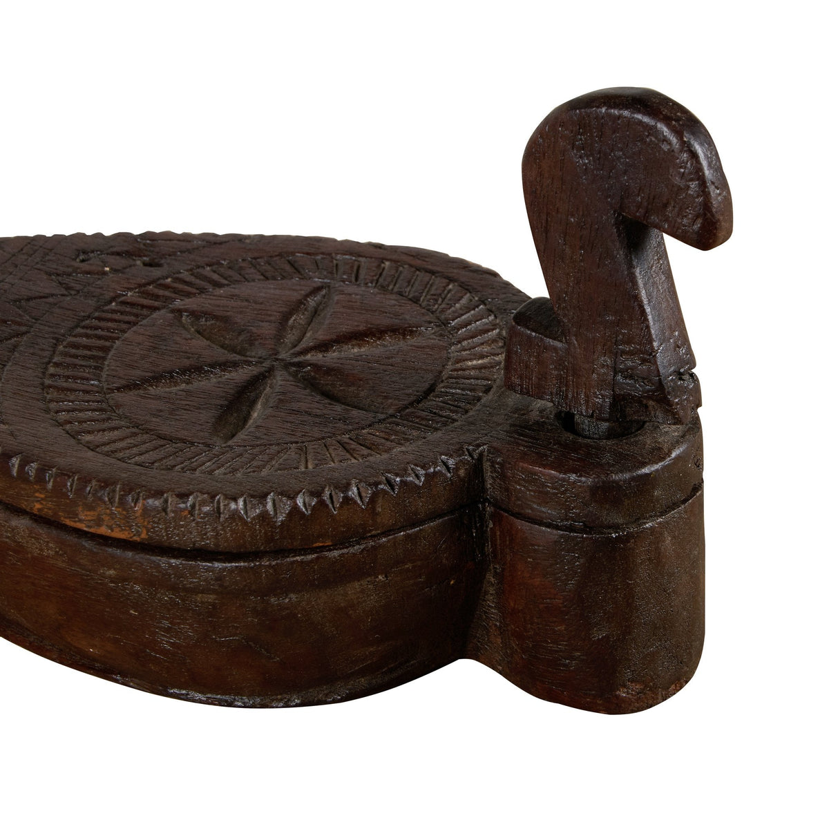 Peacock Motif Timber Tika Box by Studio Vastu