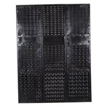 Perforated Black Iron 3-Panel Screen by Studio Vastu