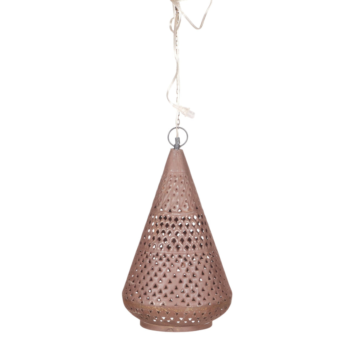 Perforated Metal Cone Pendant Light by Studio Vastu