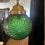 Pressed Glass and Brass Globe Pendant by Studio Vastu