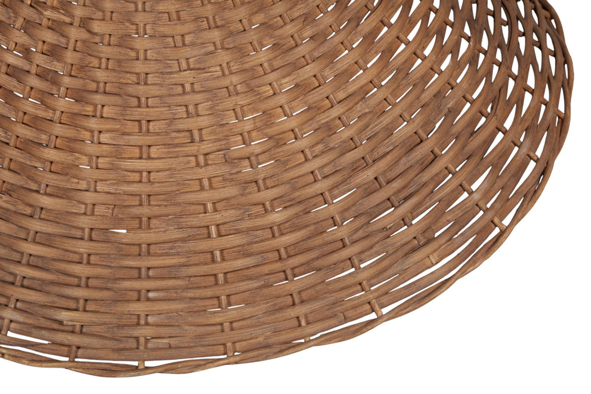 Rattan and Mango Wood Pendant Light by Studio Vastu