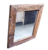 Reclaimed Sleeper Wood Wall Mirror by Studio Vastu