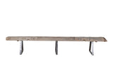 Reclaimed Teak Beam Bench with Iron Legs by Studio Vastu