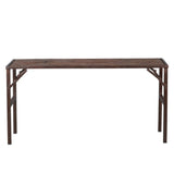 Reclaimed Wood & Iron Folding Console by Studio Vastu