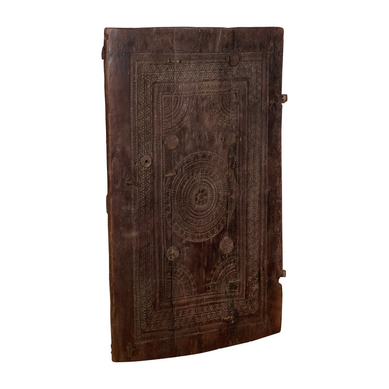Rosette Carved Vintage Wood Panel by Studio Vastu