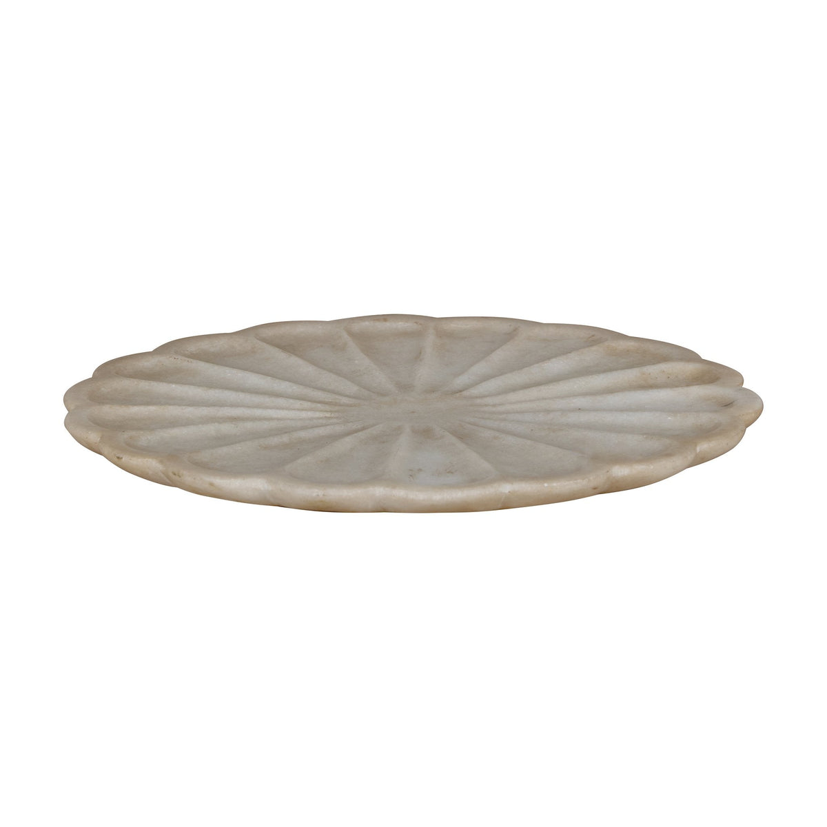 Scalloped Marble Lotus Dish by Studio Vastu