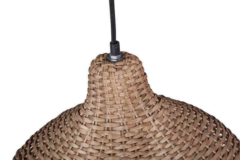 Scalloped Rattan Dome Pendant Light by Studio Vastu