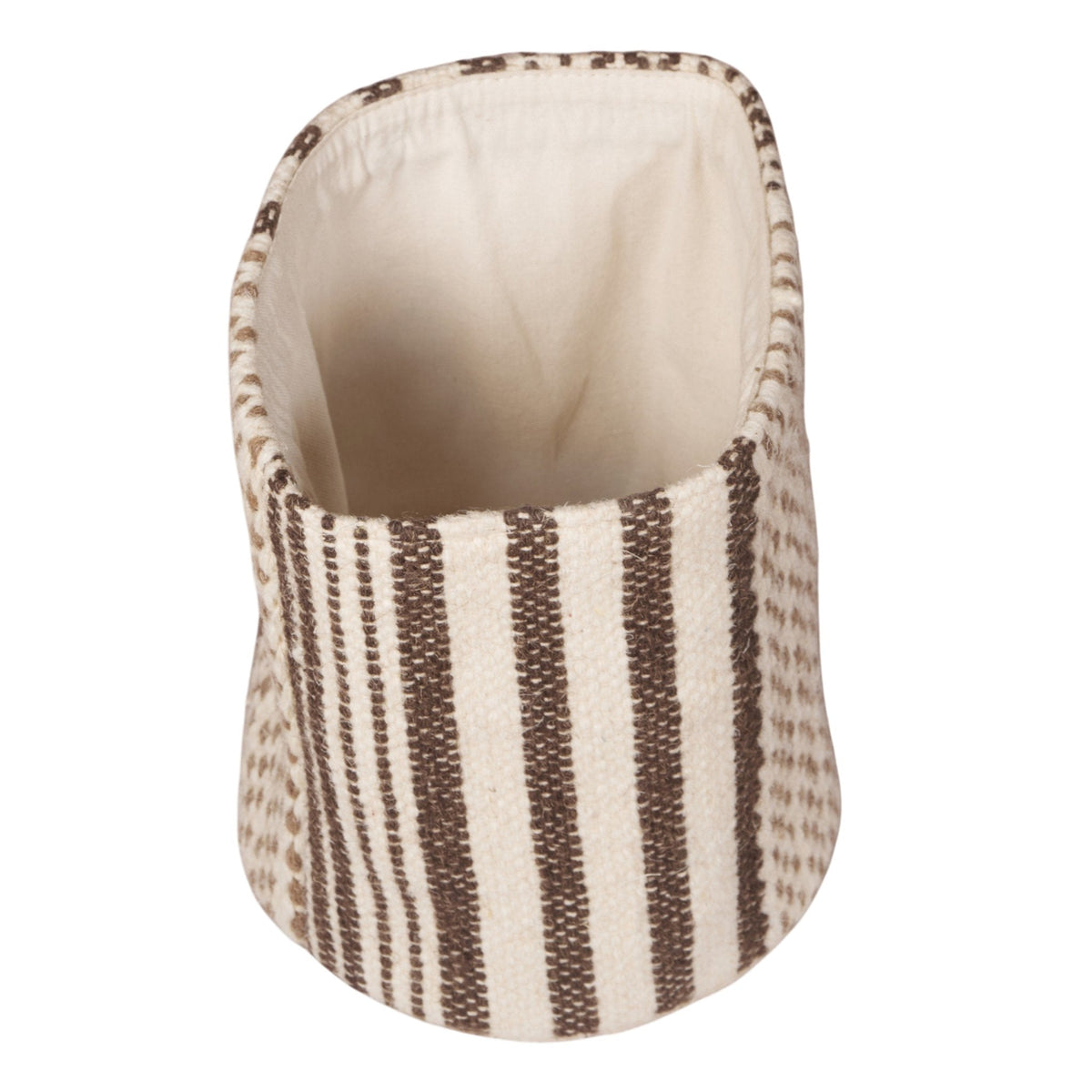 Striped Wool and Cotton Basket by Studio Vastu