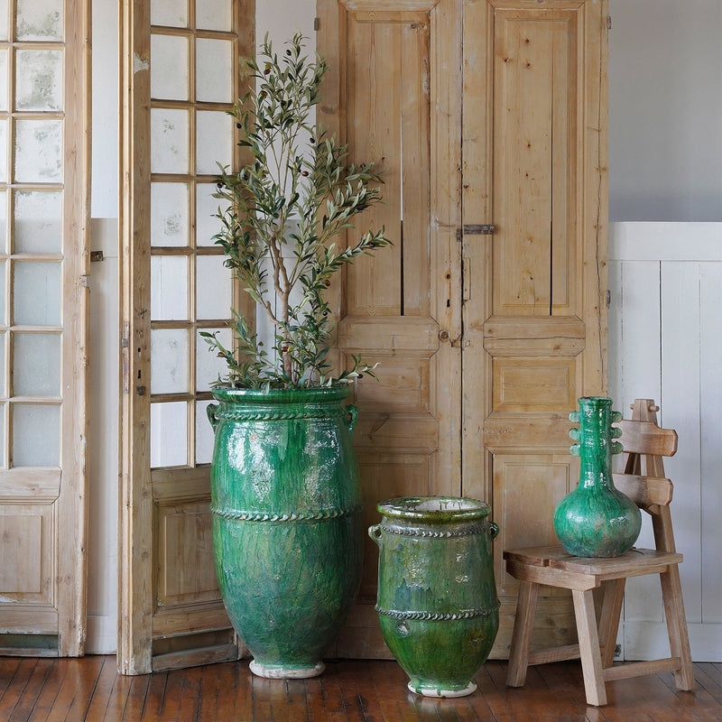 Tamegroute Green Handle Pot by Studio Vastu