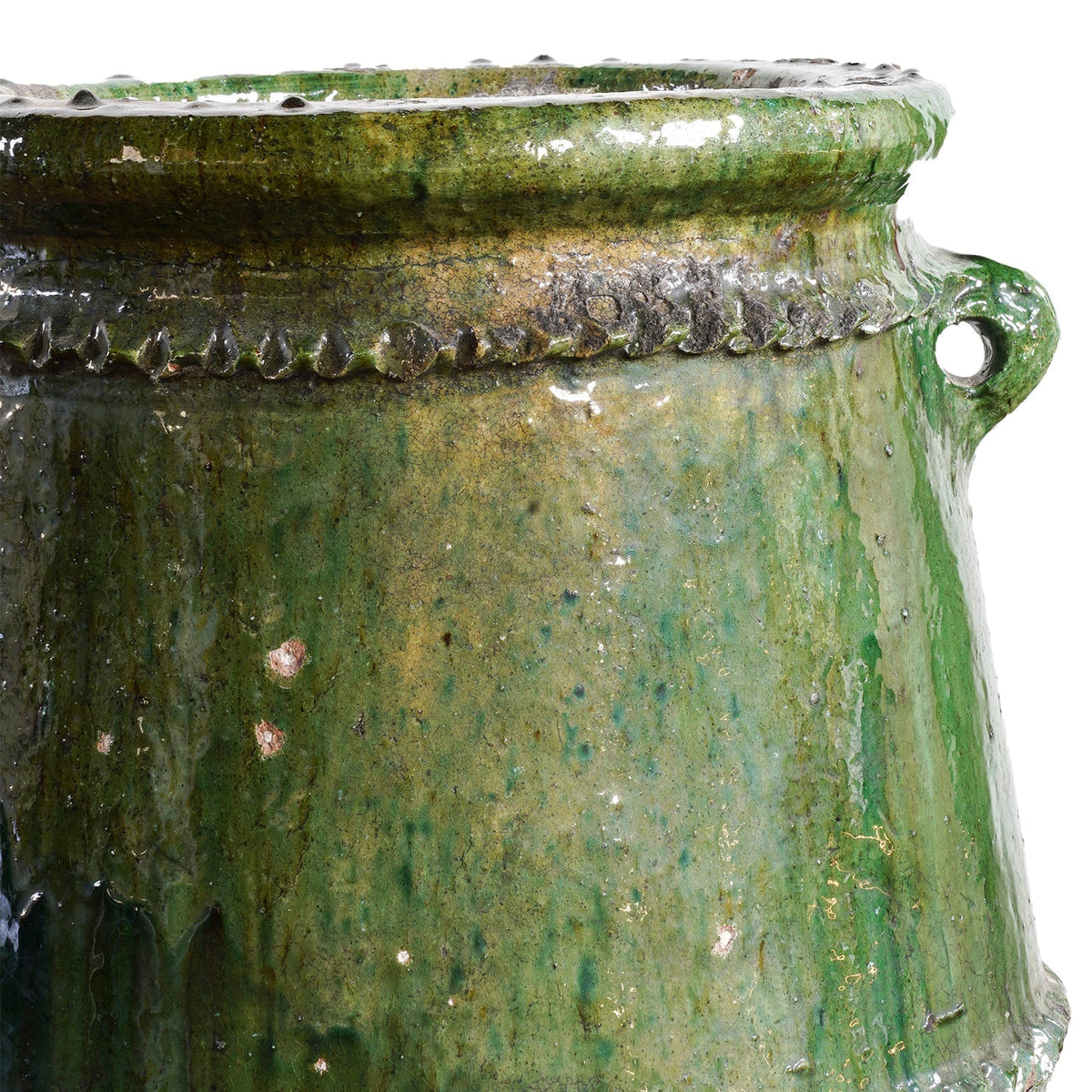 Tamegroute Green Handle Pot by Studio Vastu