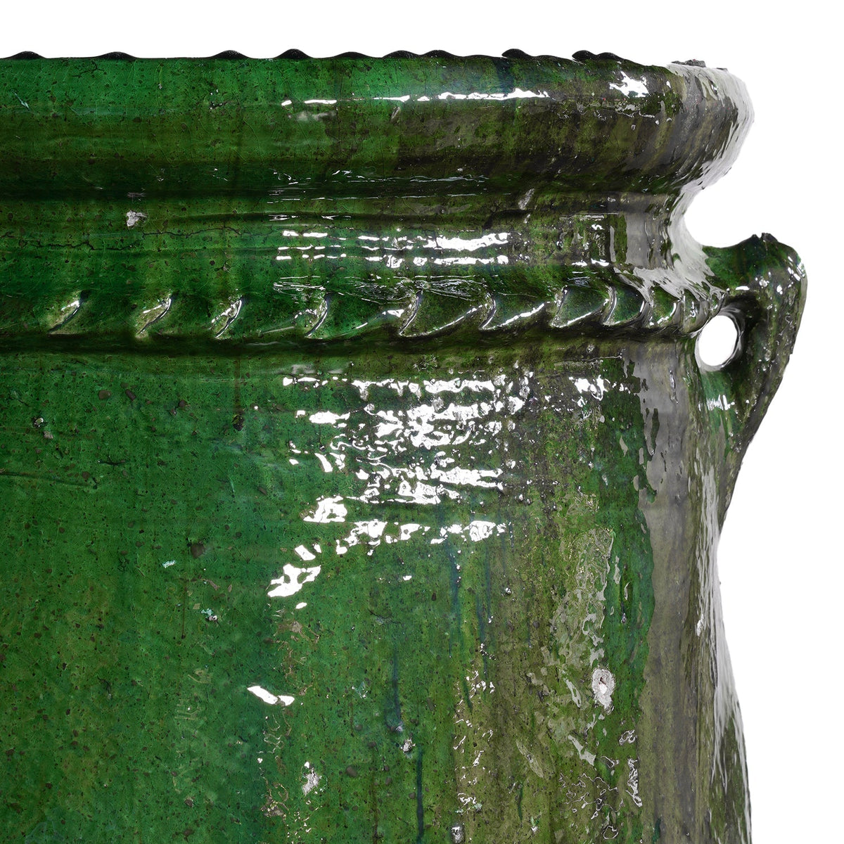 Tamegroute Green Handle Pot by Studio Vastu